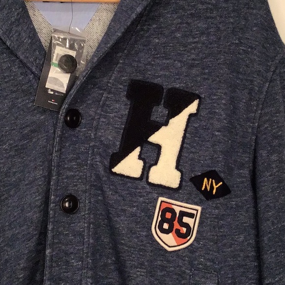 NWT Tommy Hilfiger Varsity Cardigan. Size L. Blue Jean color. - Picture 6 of 15
